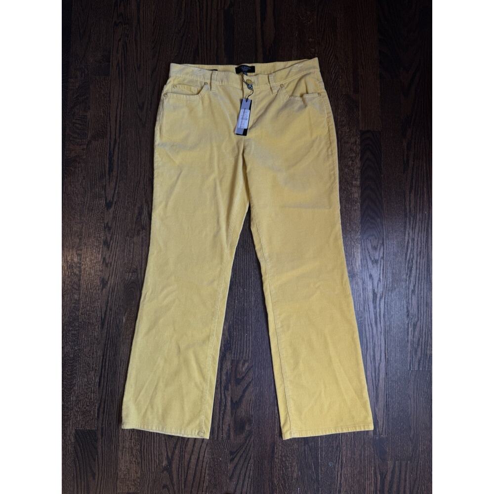 Talbots Petites Signature Boot Yellow Corduroy Pants New With Tags 10P